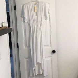 Brand new white gauze maxi dress